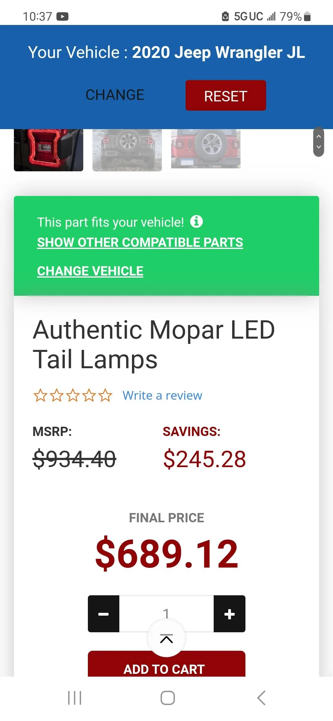 Jeep Wrangler JL Oem led tail lights Screenshot_20230227_103711_Samsung Internet