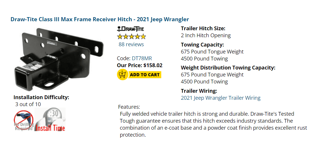 Jeep Wrangler JL please recommend hitch receiver... 1677598833315
