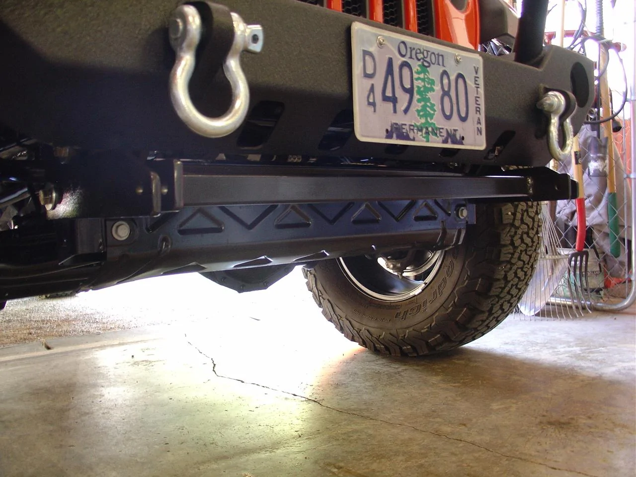 Jeep Wrangler JL Homemade dingy tow base plate DSC00385