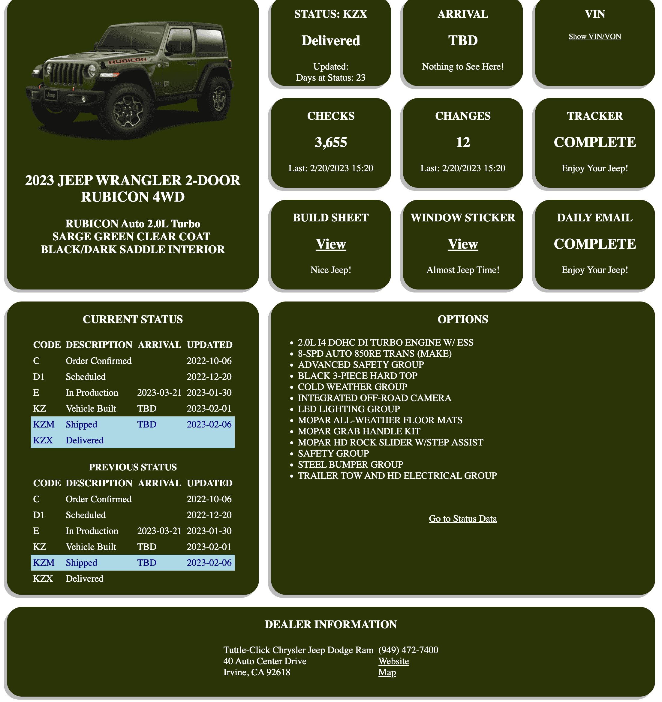 Jeep Wrangler JL 2023 Orders - Check in here JeepTracker 2023-03-01