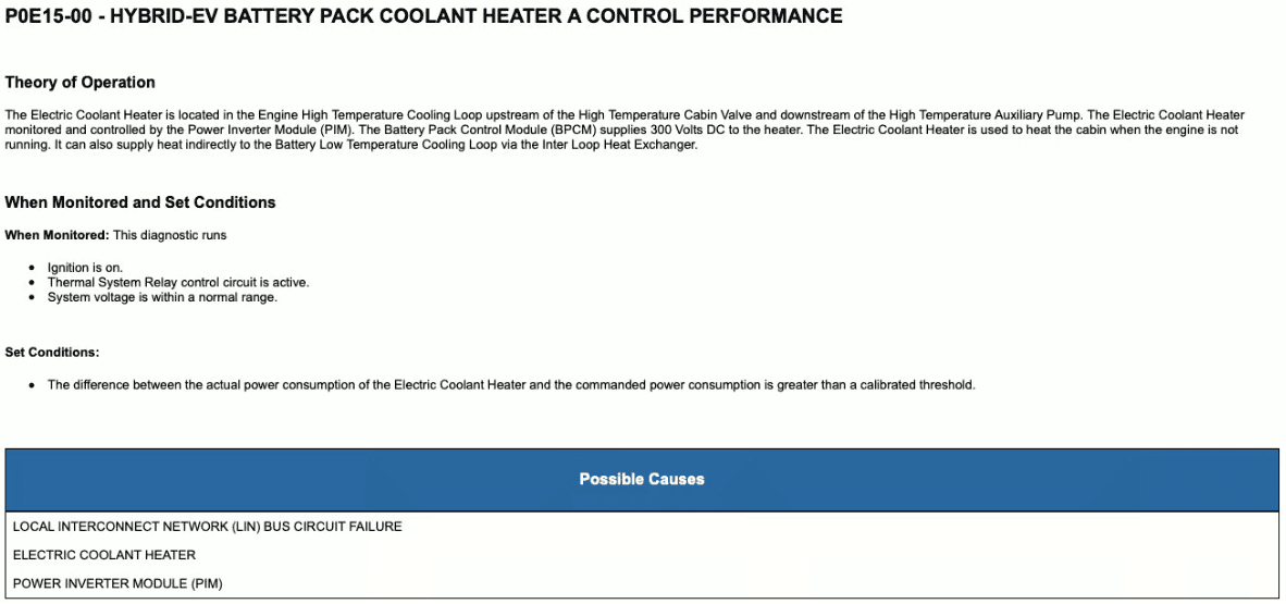 Jeep Wrangler JL Service Hybrid Electric Vehicle System, Service Charging System, Cabin Cooling or Heating, CHOC, P0E15, B9A /95B (23V-787) P0e15-00 hv coolant heater.PNG