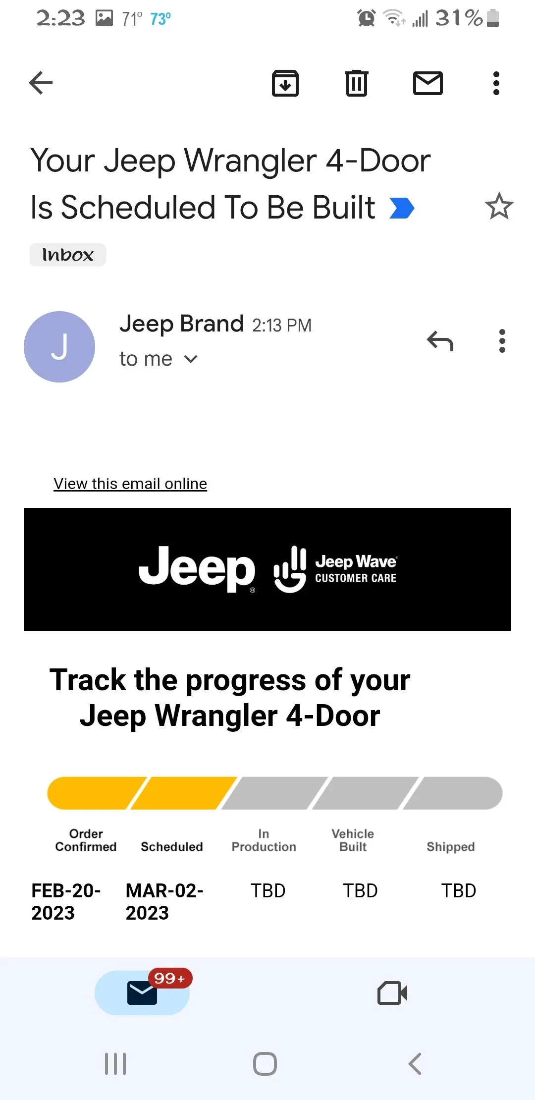 Jeep Wrangler JL 2023 Orders - Check in here Screenshot_20230303-142314_Gmail