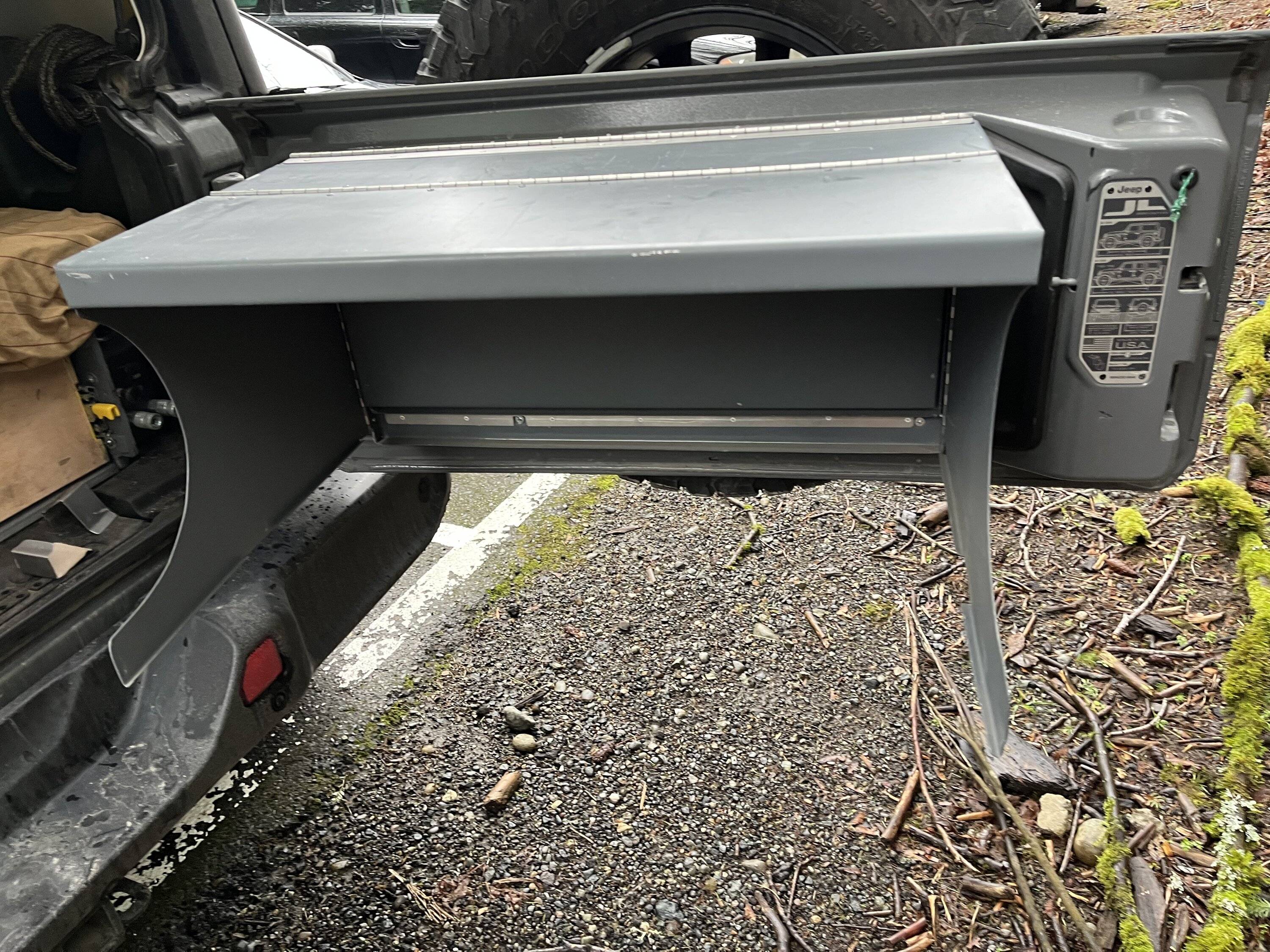 Jeep Wrangler JL DIY tailgate table kickstand ideas needed 222F685E-603D-49A3-BF71-CCC3F73CCE73