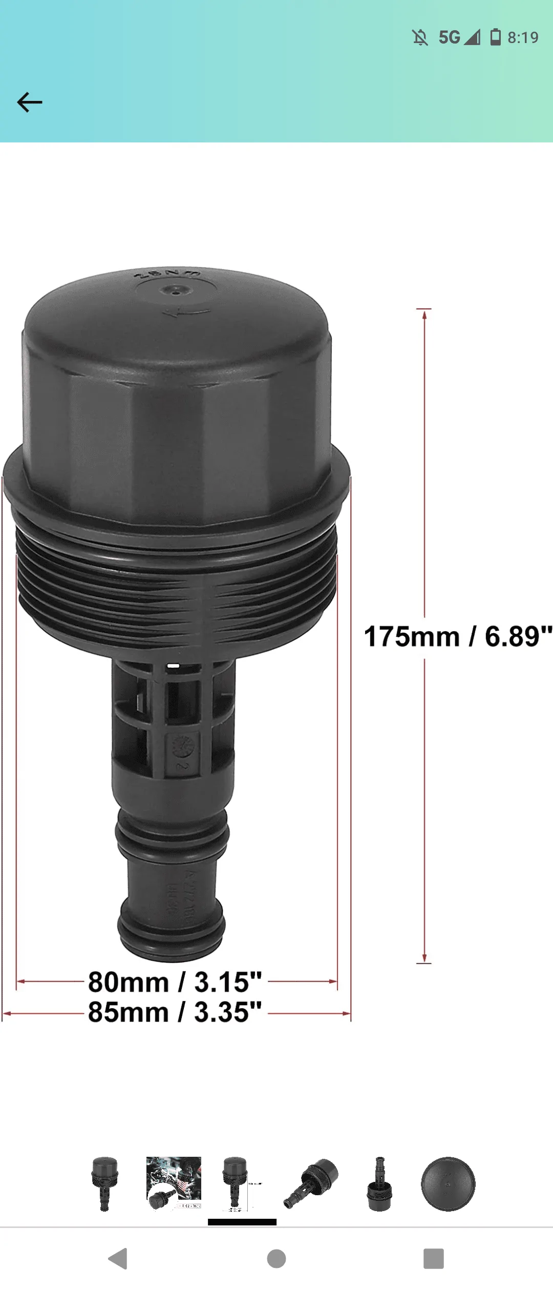 Jeep Wrangler JL Oil Filter Cover Thread Size??? Screenshot_20230226-201907