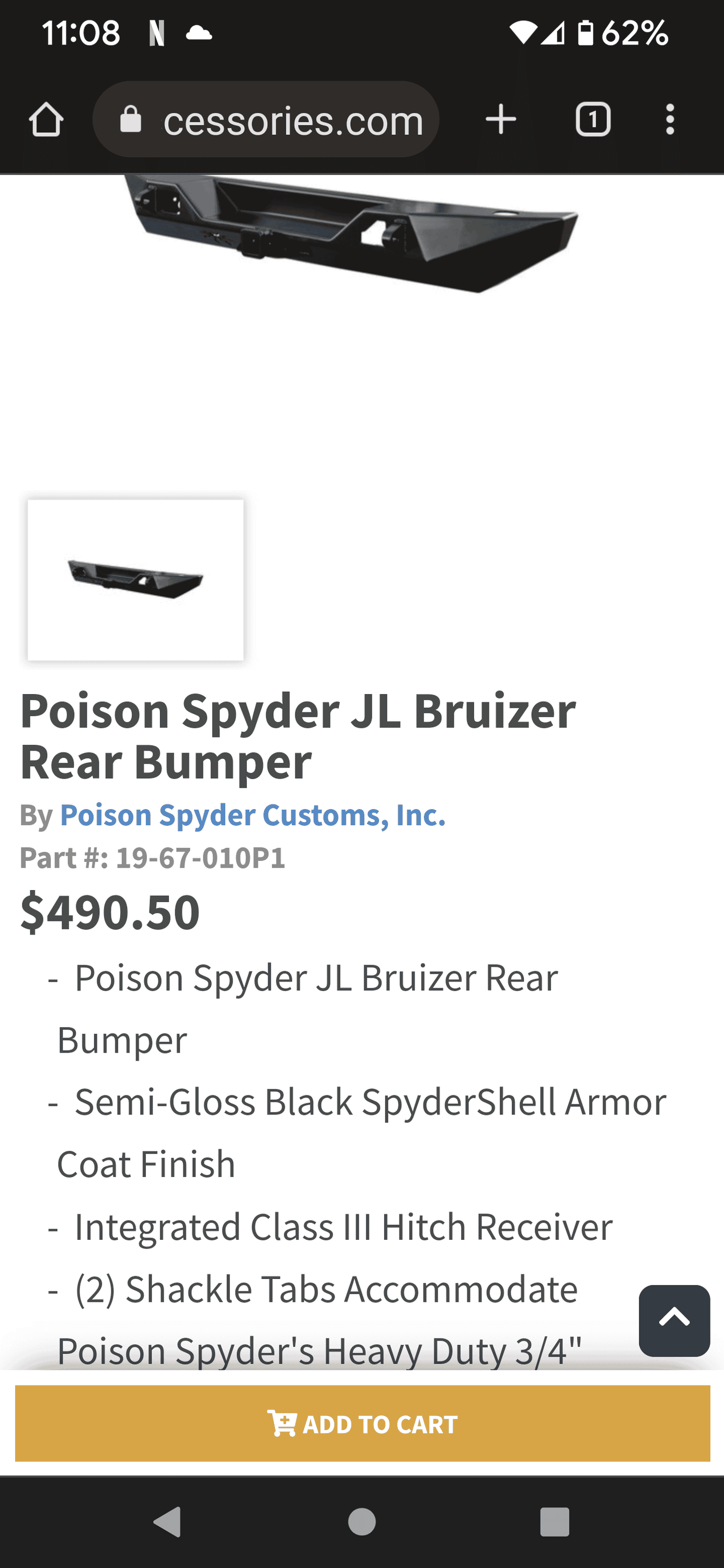 Jeep Wrangler JL Looking for input on rear bumper have it down to 4 Screenshot_20230305-230806