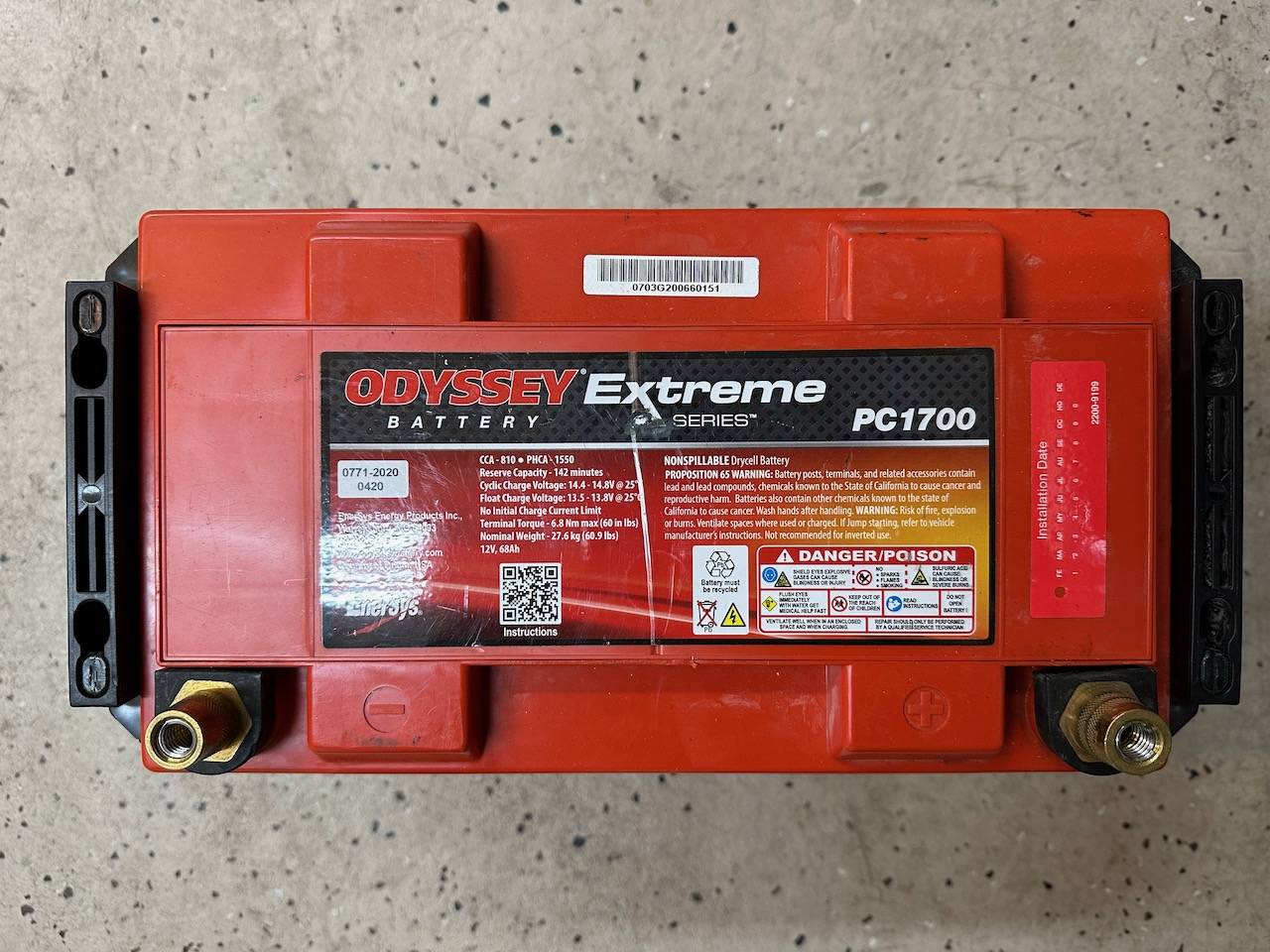Jeep Wrangler JL Odyssey PC1700/AGM70 battery (NEW) IMG_2132