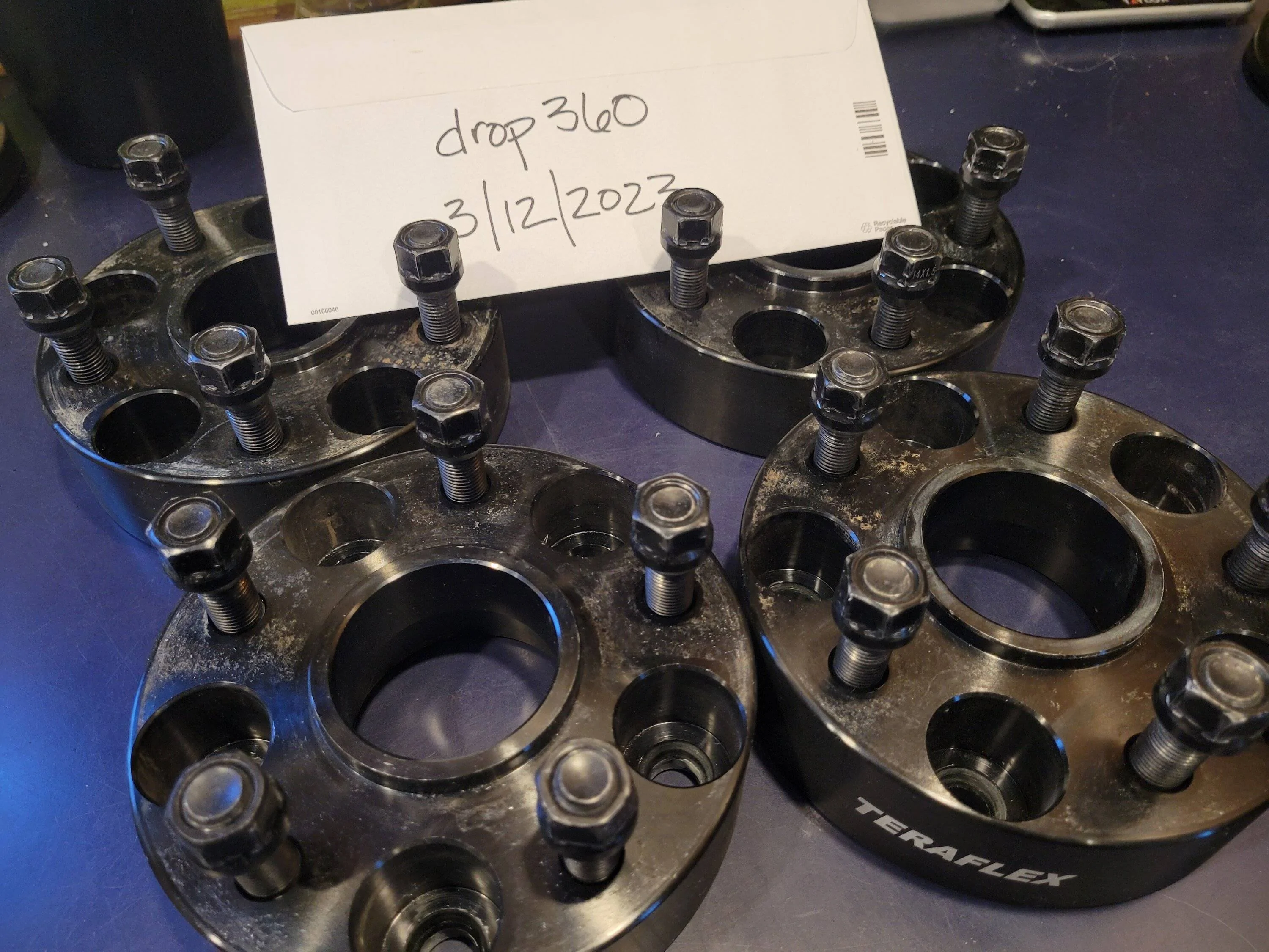 Jeep Wrangler JL Teraflex 1.75" wheel spacers 20230312_082846
