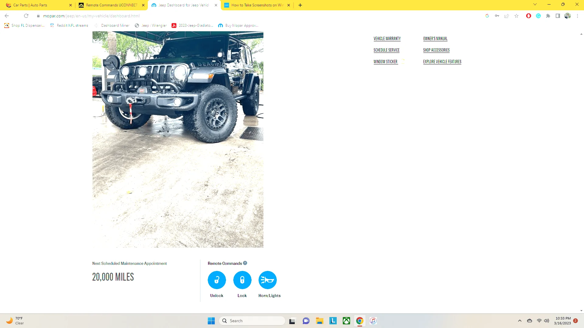 Jeep Wrangler JL Remote Commands UCONNECT APP 1679020398839