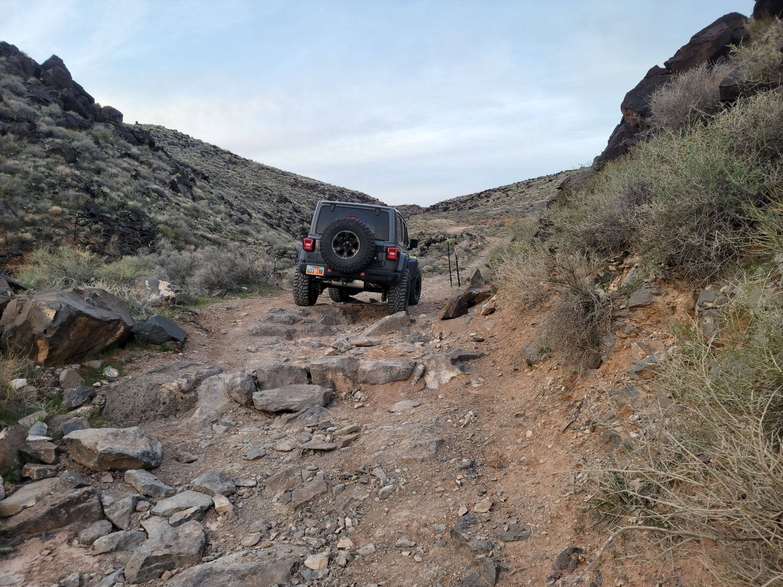 Jeep Wrangler JL Desert wheeling solo on black diamond trail - Dupont Road to Bradshaw Trail 392 Rhino Rally 1