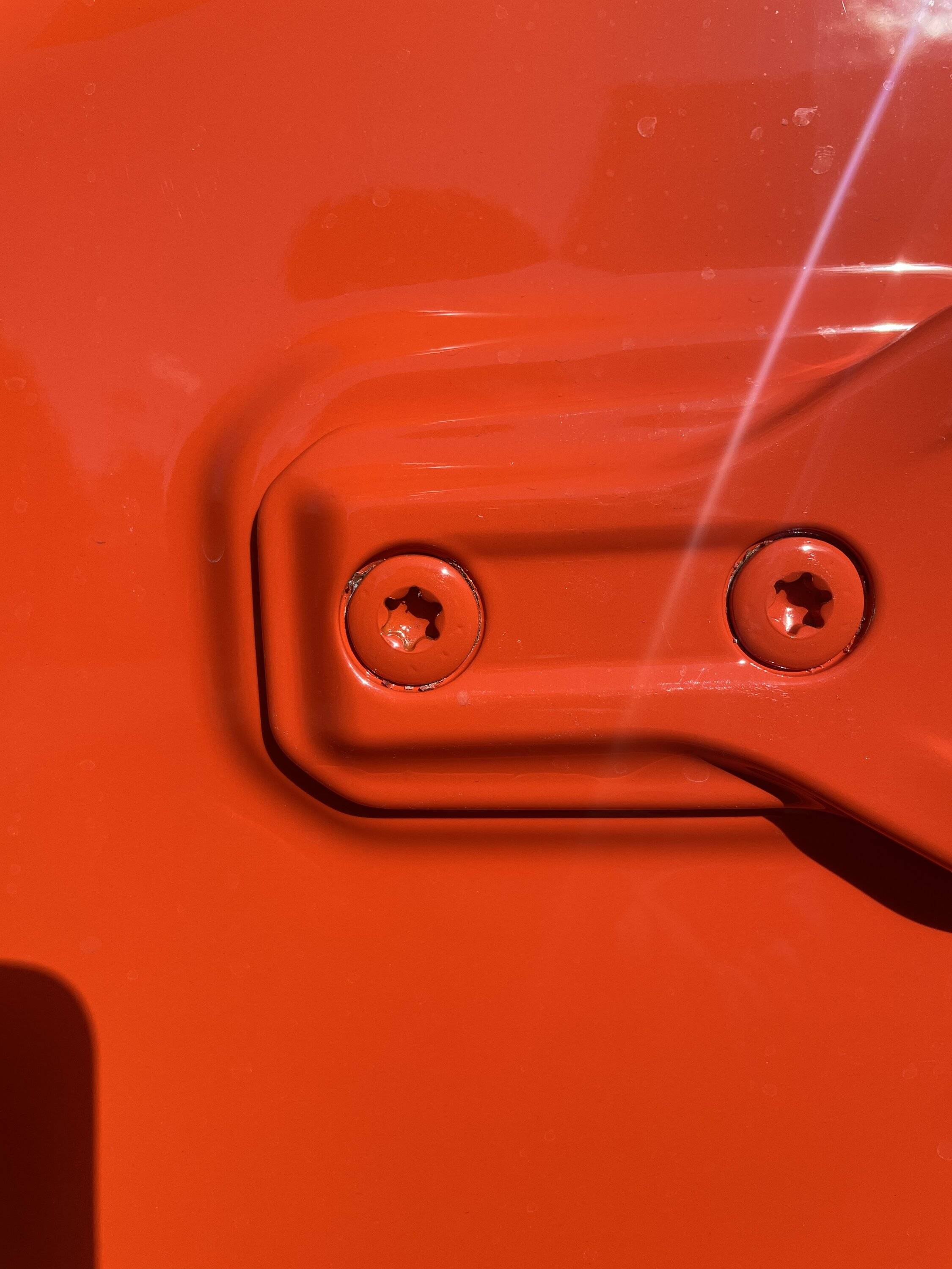 Jeep Wrangler JL Bubbles in Paint at Door Hinges 0BB2CD8E-DC74-4AC8-9449-EAE8979BC087