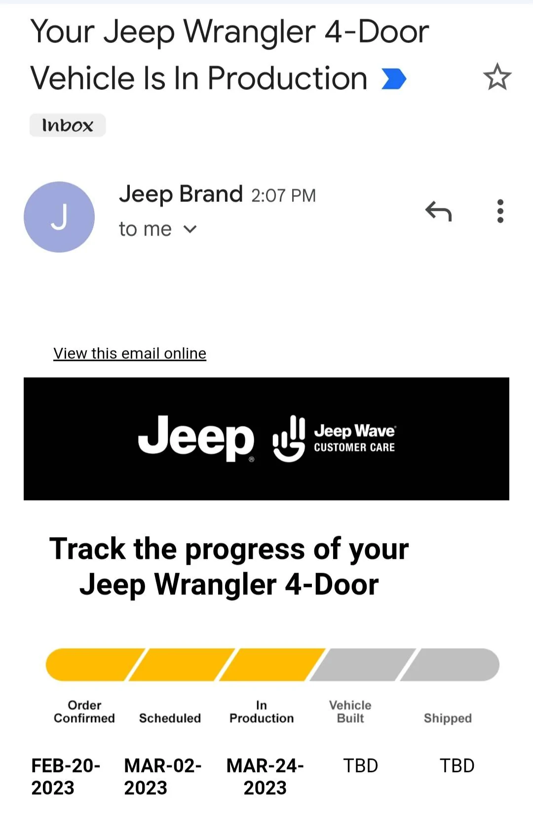 Jeep Wrangler JL 2023 Orders - Check in here 20230325_144616