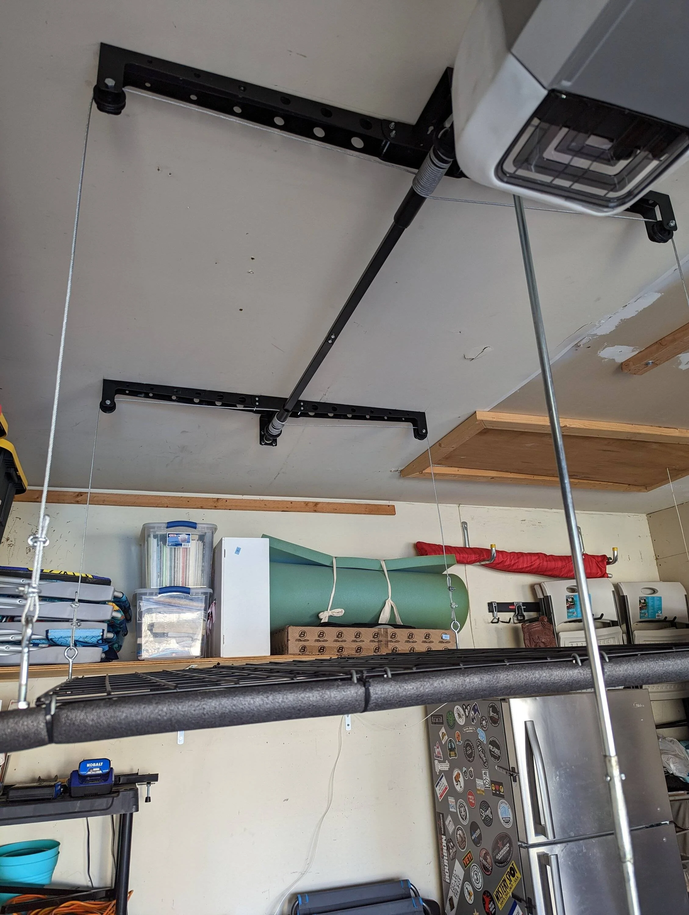 Jeep Wrangler JL Racor Garage Ceiling Storage Rack - $100 PXL_20230326_200802450