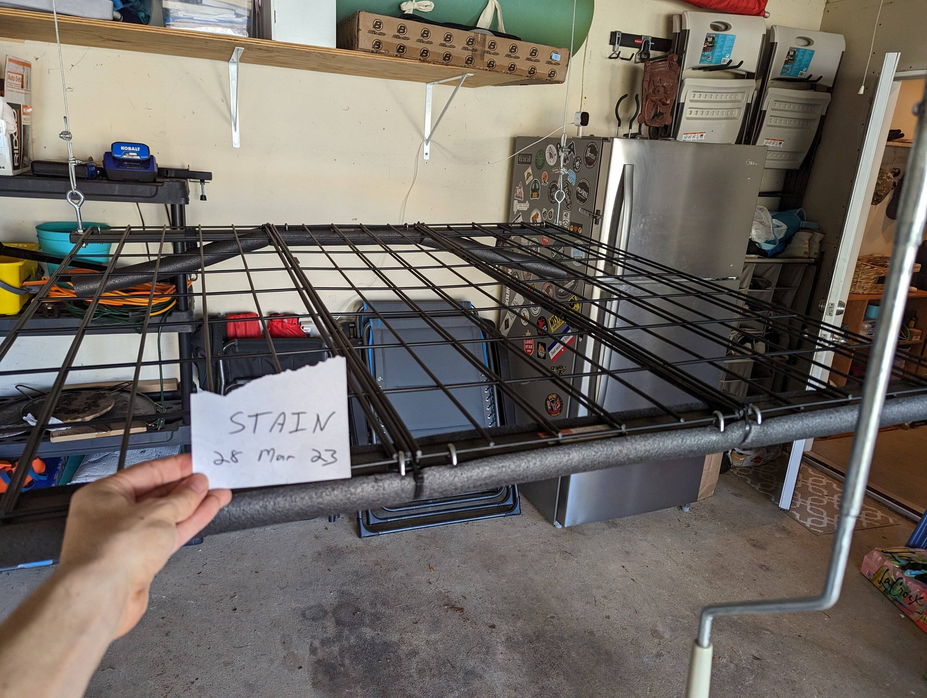 Jeep Wrangler JL Racor Garage Ceiling Storage Rack - $100 PXL_20230326_200645811