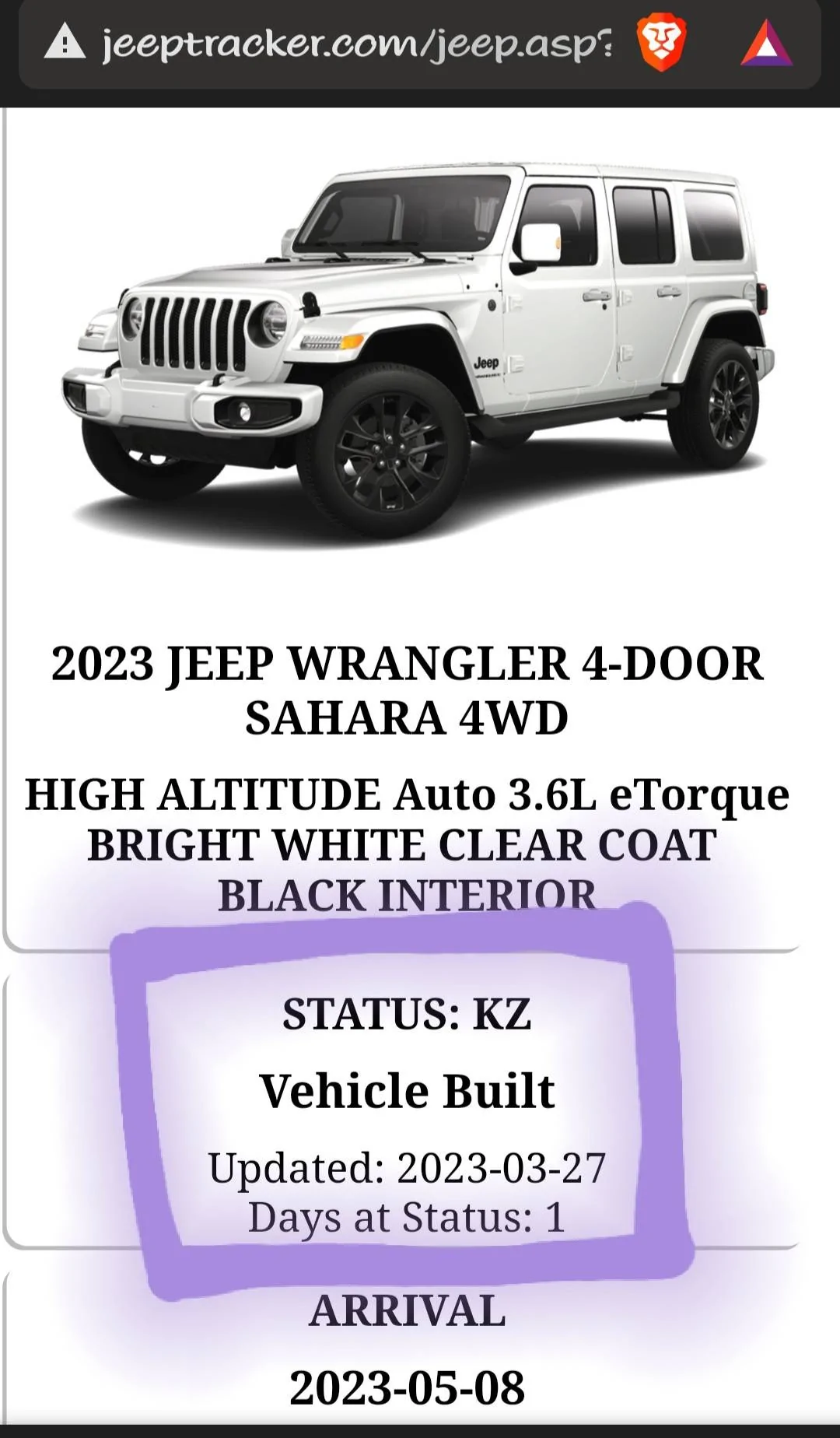 Jeep Wrangler JL 2023 Orders - Check in here 20230328_113608