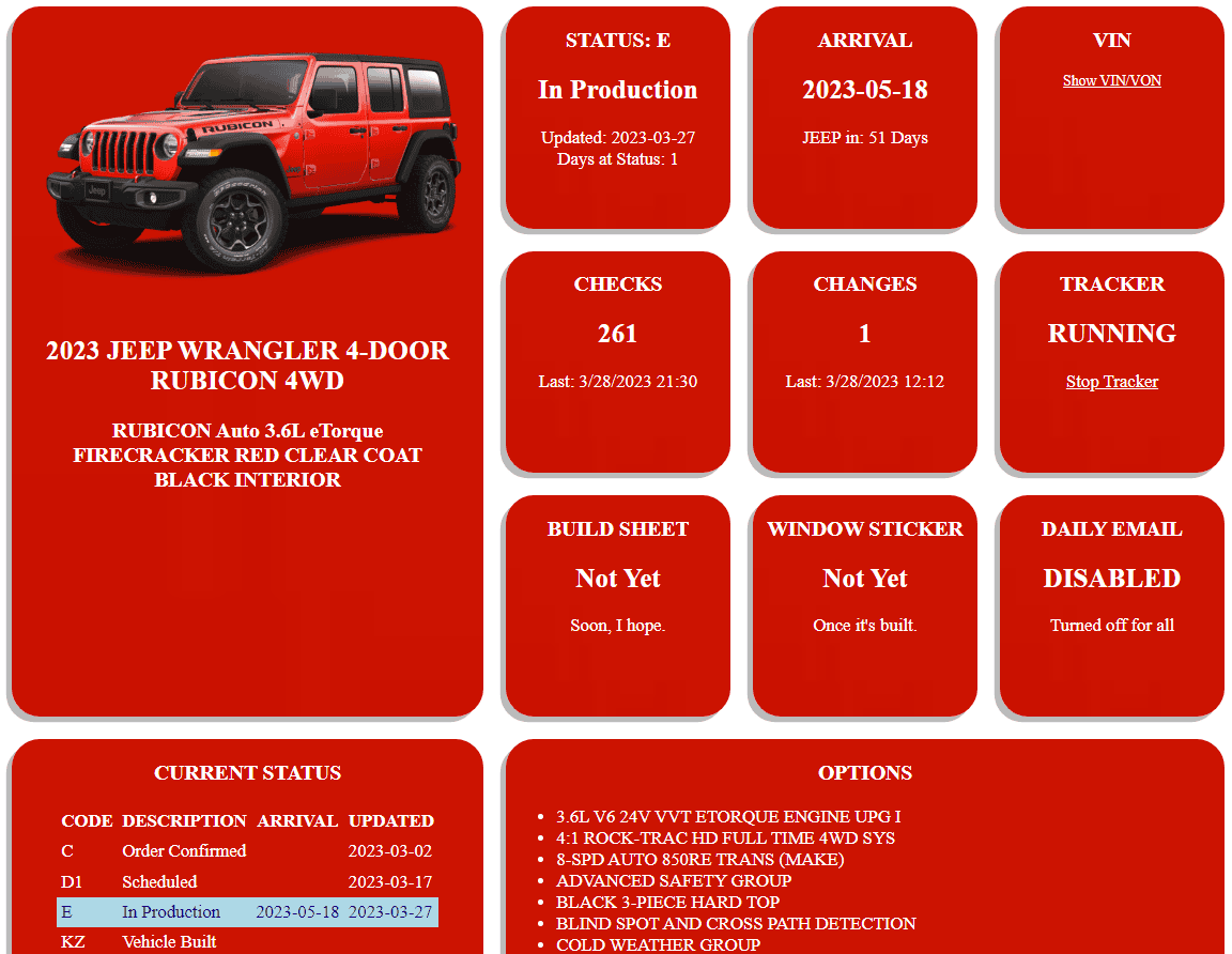 Jeep Wrangler JL 2023 Orders - Check in here JLU 20230328