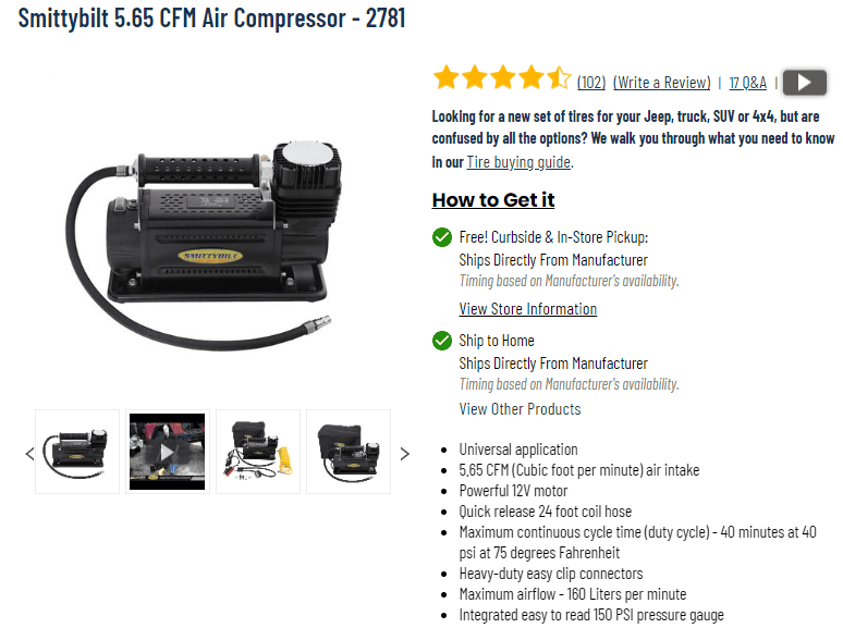 Jeep Wrangler JL Portable Air Compressor ? 1680089773718