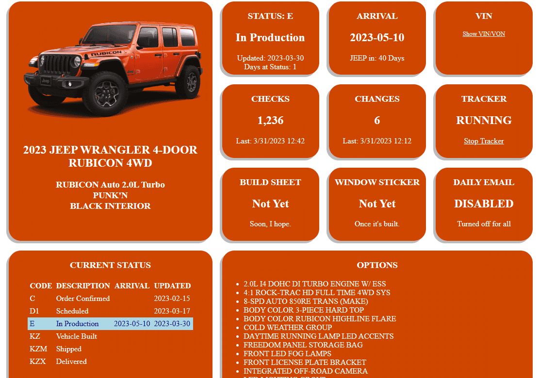 Jeep Wrangler JL 2023 Orders - Check in here Screenshot 2023-03-31 Update