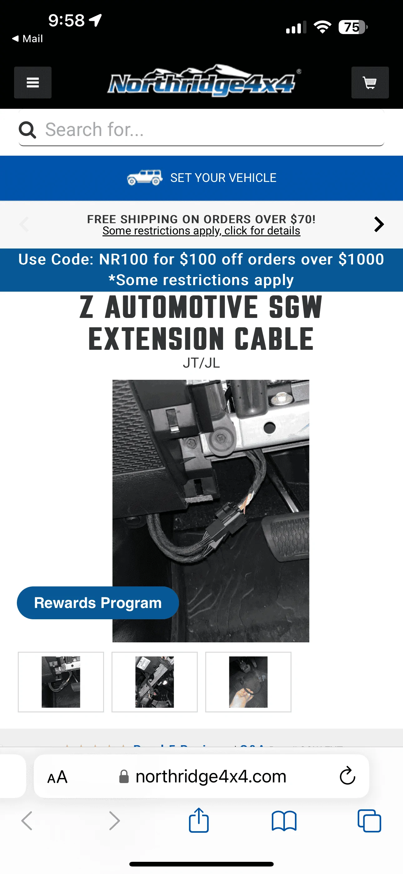 Jeep Wrangler JL Tazer Extension Cable not fitting IMG_8181