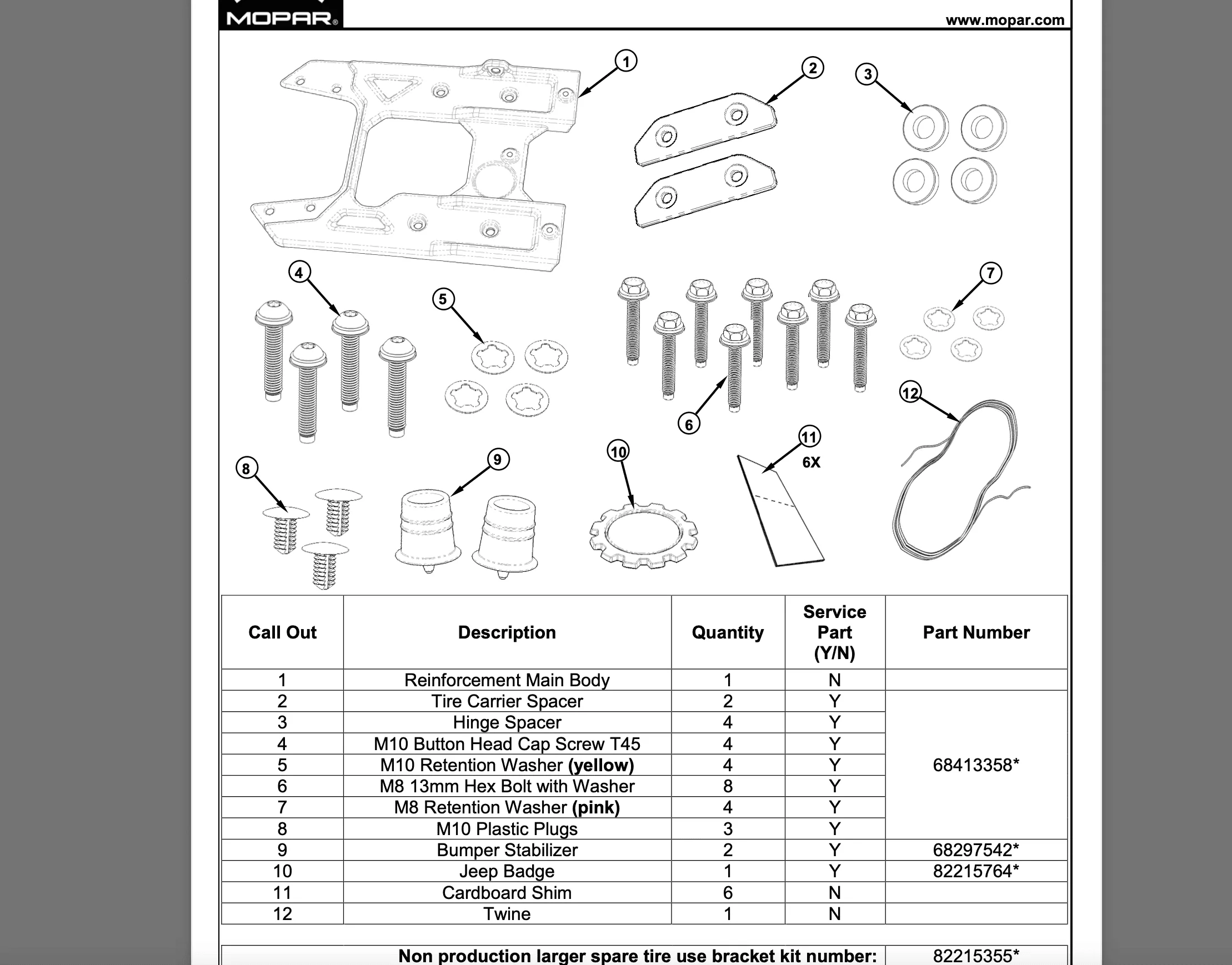 Jeep Wrangler JL Extending the spare tire bump stops Screenshot 2023-04-03 at 2.09.50 AM