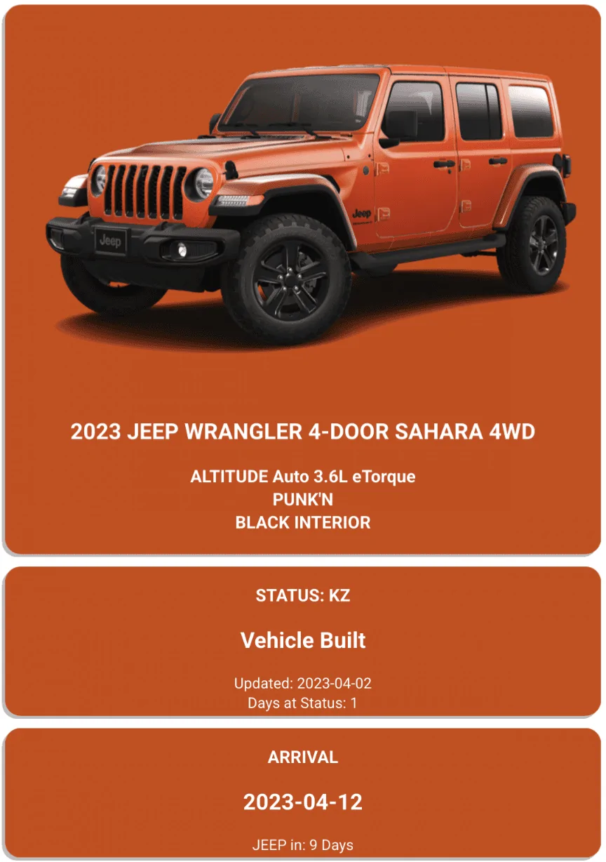 Jeep Wrangler JL 2023 Orders - Check in here Screenshot_20230403-130907