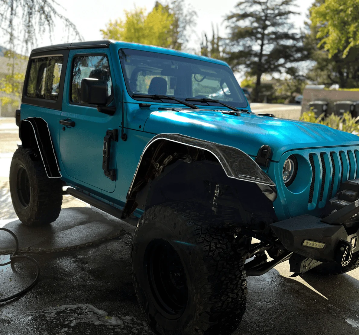 Jeep Wrangler JL New aluminum high line flat fender flares from Next Venture Motorsports at EJS Screen Shot 2023-04-15 at 10.11.34 AM