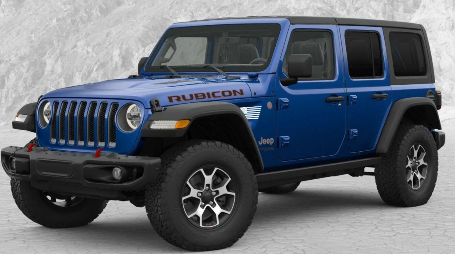 Jeep Wrangler JL Fender Vent Flag Decal - Download and Print Yourself or Order Ocean Blue White Flag