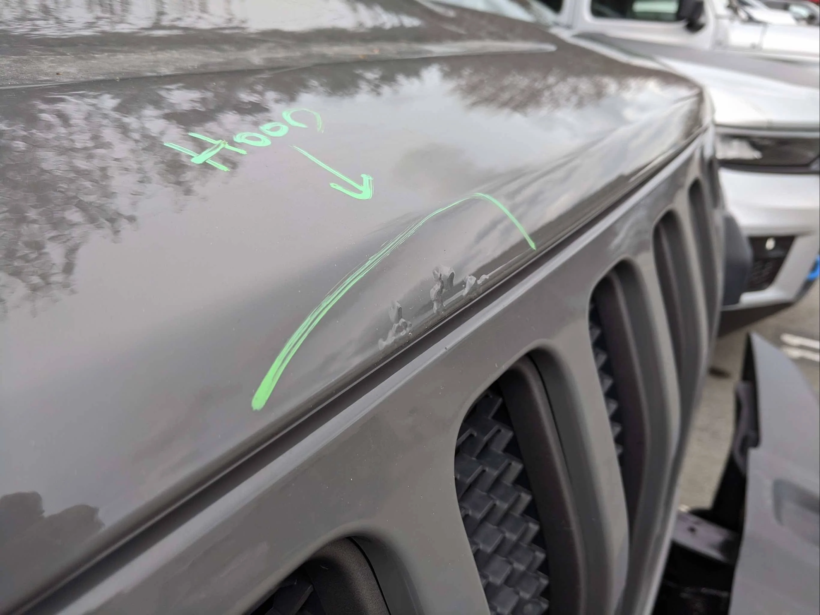 Jeep Wrangler JL Bubbles in Paint at Door Hinges 97728040-10EB-4061-8CCC-D4A5D9EA187D