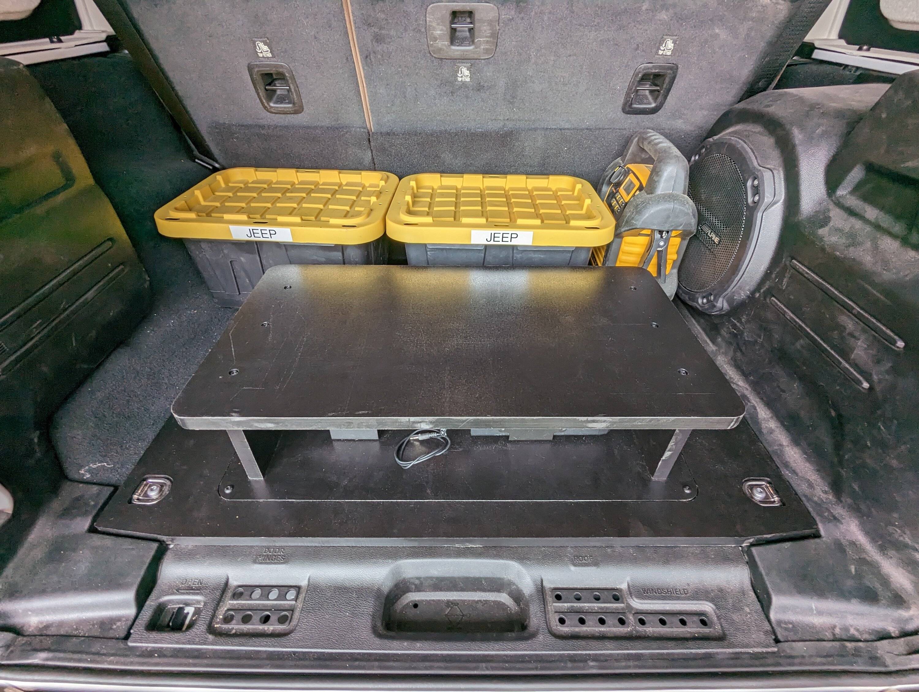 Jeep Wrangler JL JLU Rear Deck Storage PXL_20230428_202636394