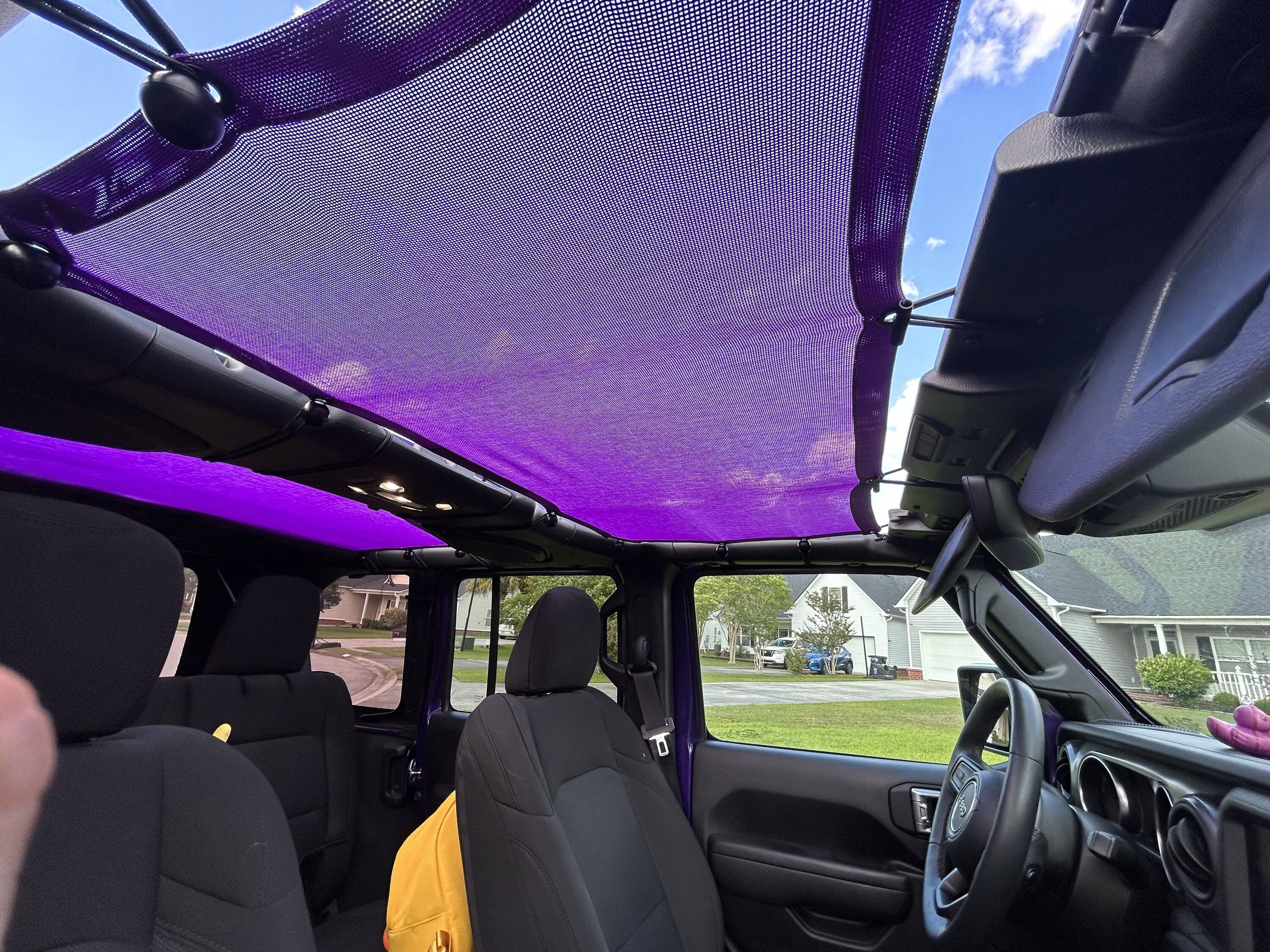 Jeep Wrangler JL Alien Sunshade - Purple IMG_0306