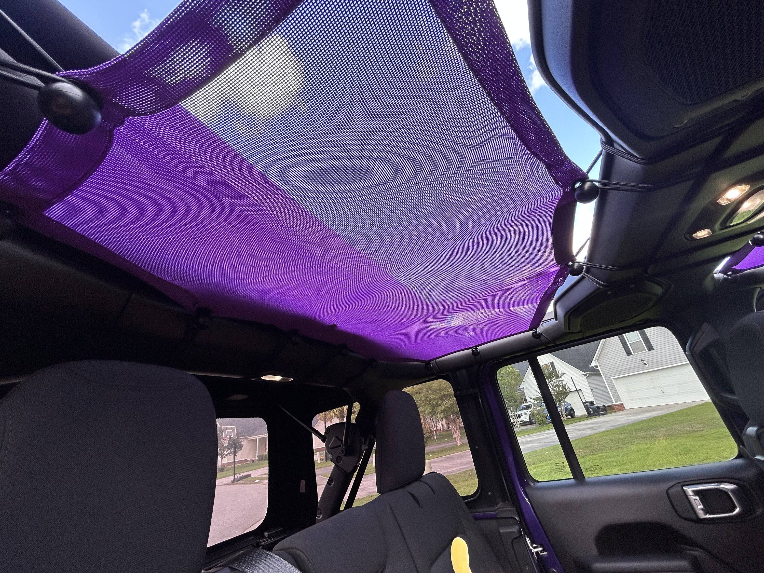 Jeep Wrangler JL Alien Sunshade - Purple IMG_0307