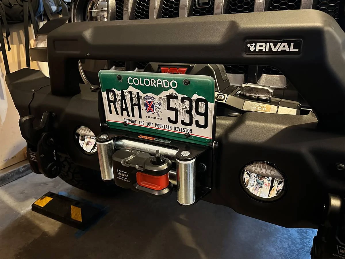 Jeep Wrangler JL Maximus 3 Stealth License Plate Bracket License Plate-U