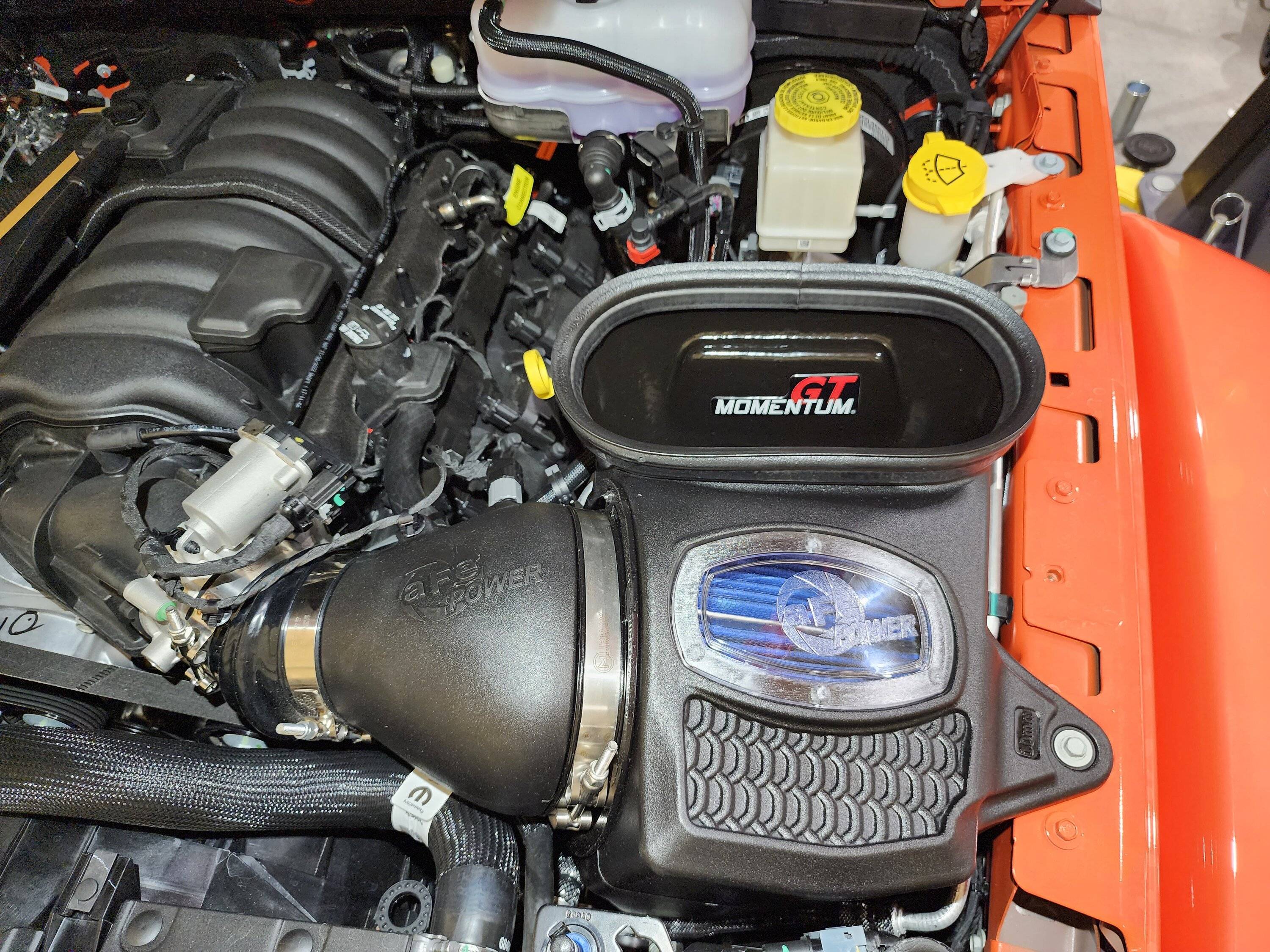 Jeep Wrangler JL AFE CAI installed on 392 V8 -- before and after dyno numbers 20230505_122341