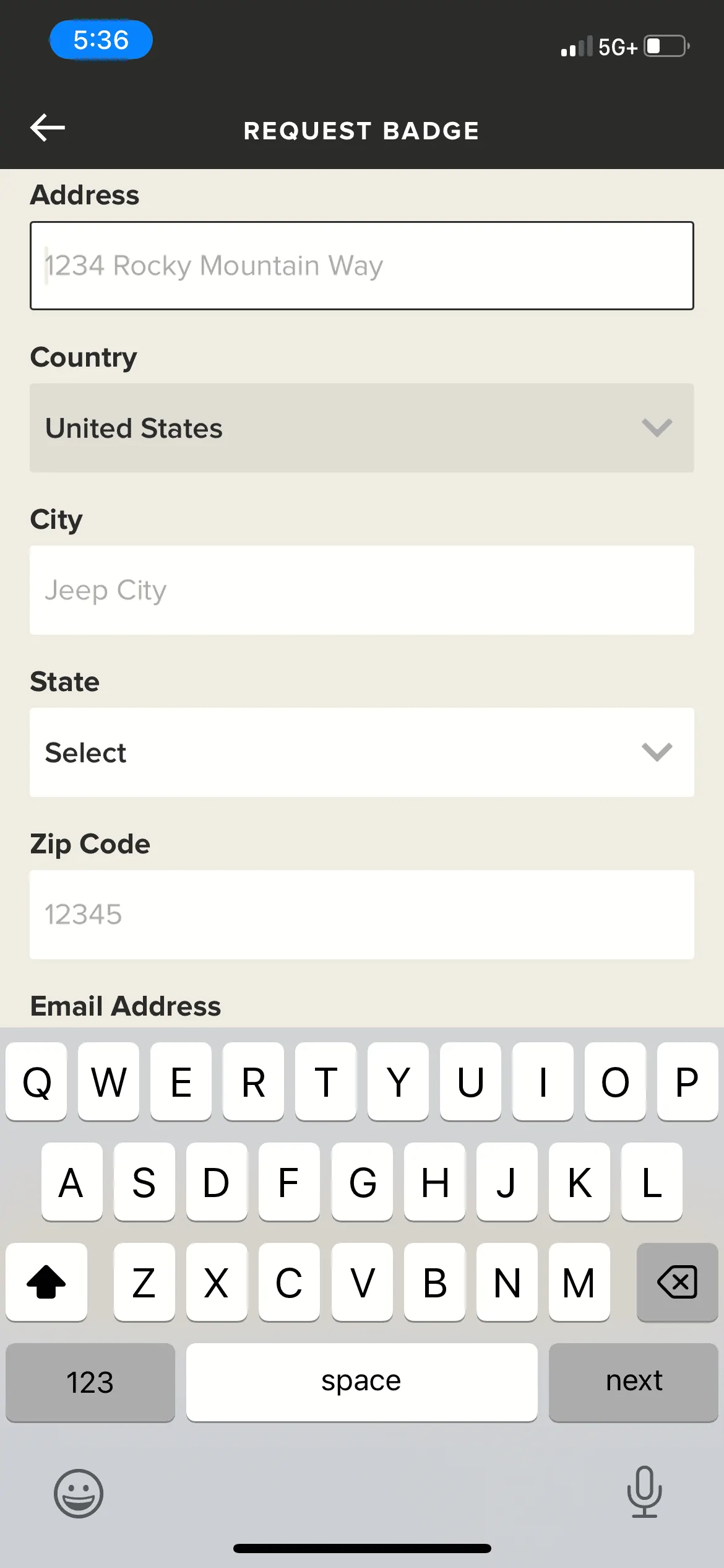 Jeep Wrangler JL Changing Shipping Address In The BoH App. DD4662D4-E7E6-413A-840B-75F313CD1CCC