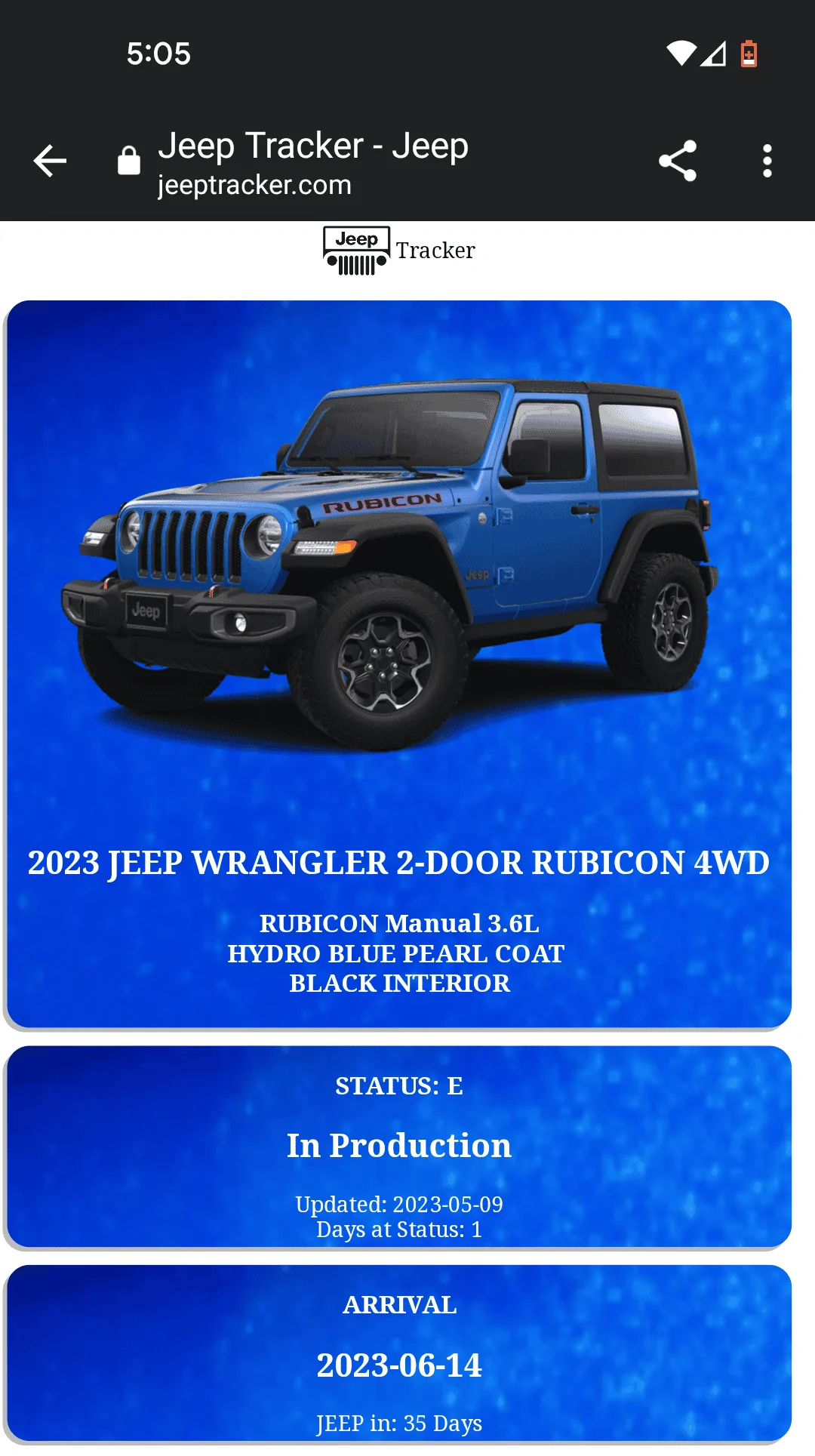 Jeep Wrangler JL 2023 Orders - Check in here Screenshot_20230510-170546~2