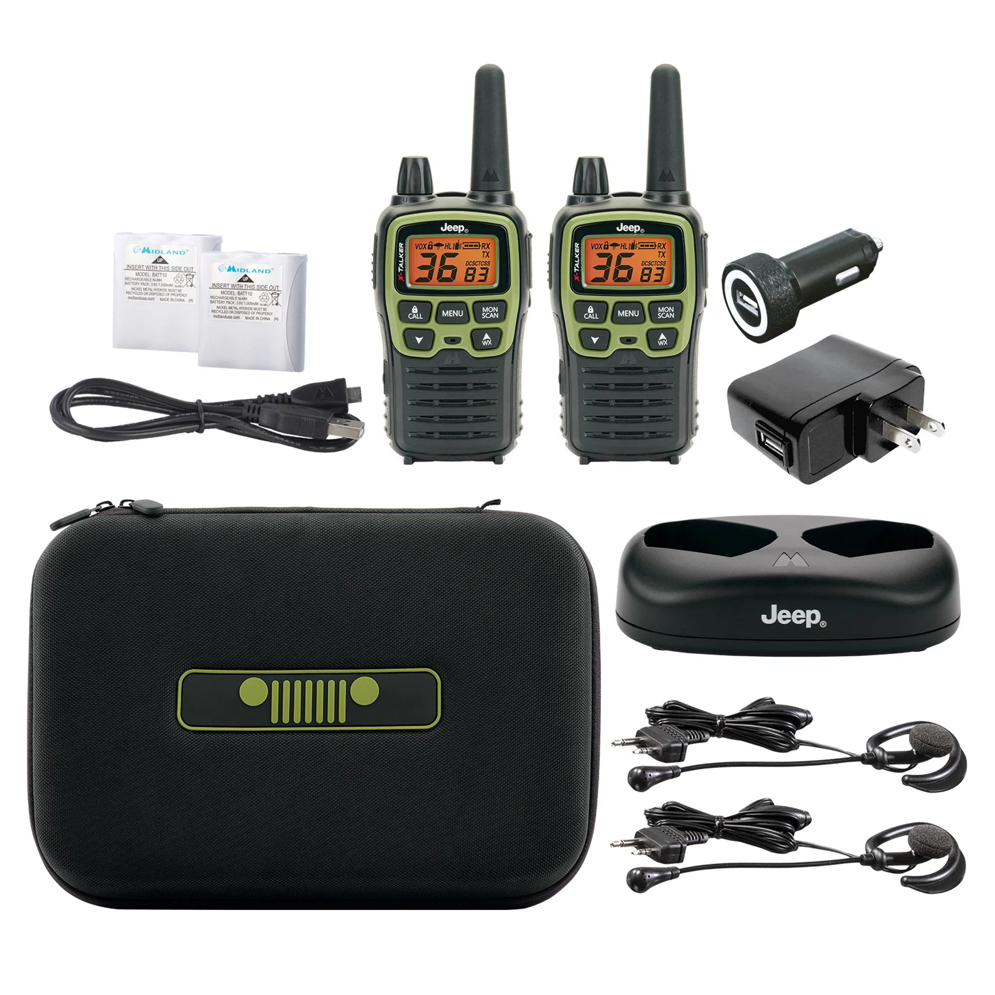Jeep Wrangler JL Midland and Jeep Collaborate on Midland T77VP5J JEEP X-TALKER Walkie Talkies BU023_143EV