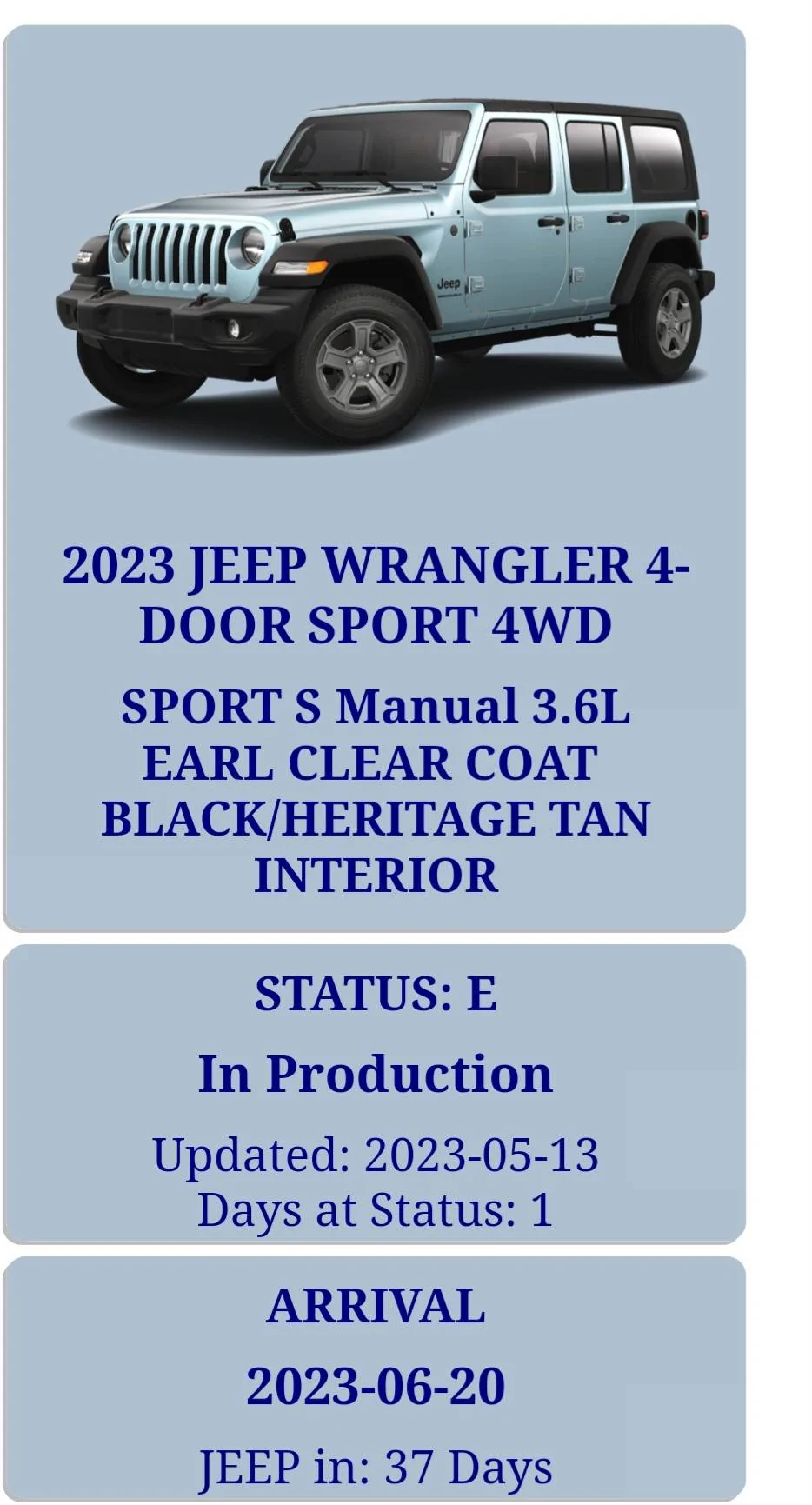 Jeep Wrangler JL 2023 Orders - Check in here Screenshot_20230514_155349_Chrom