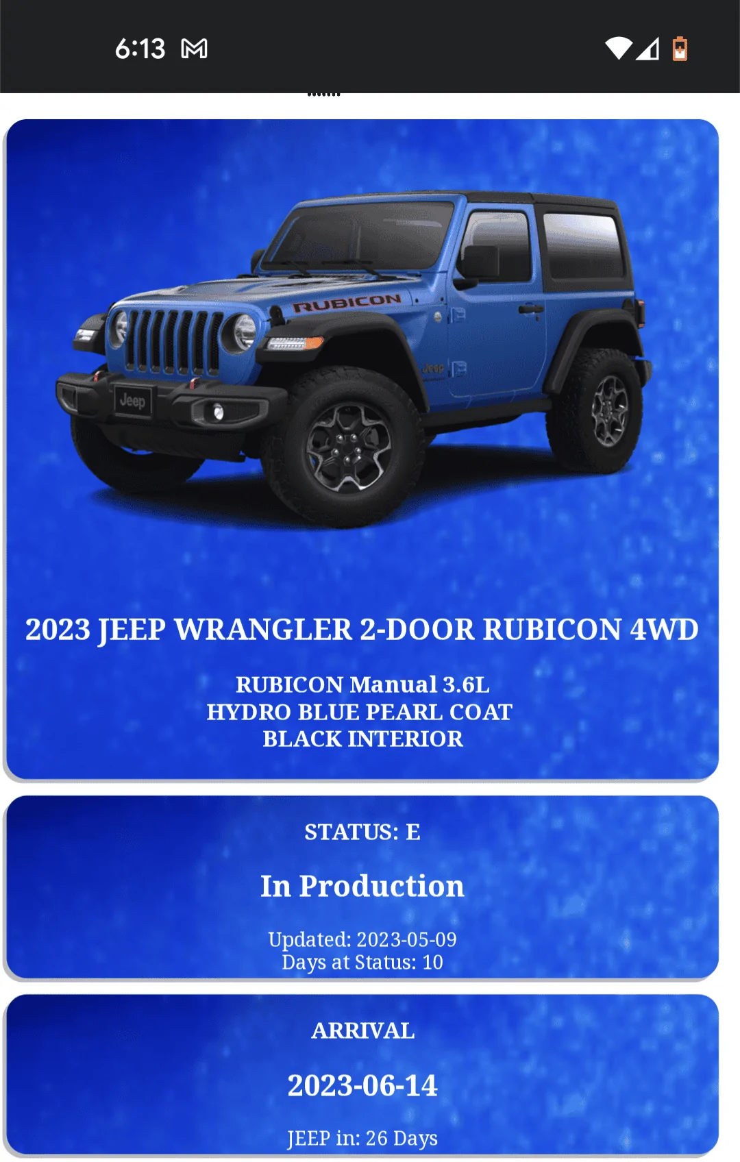 Jeep Wrangler JL 2023 Orders - Check in here Screenshot_20230519-061321