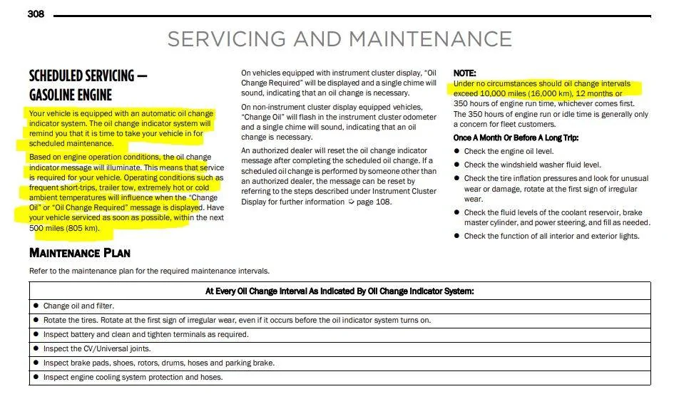 Jeep Wrangler JL Oil Change Frequency oil1