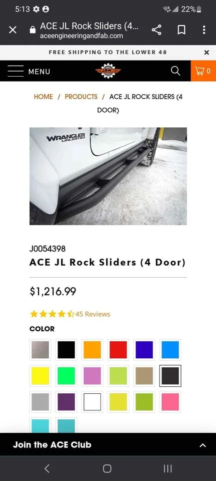 Jeep Wrangler JL Ace Engineering Rock Sliders 343777240_6439068586157872_1029251843556835158_n