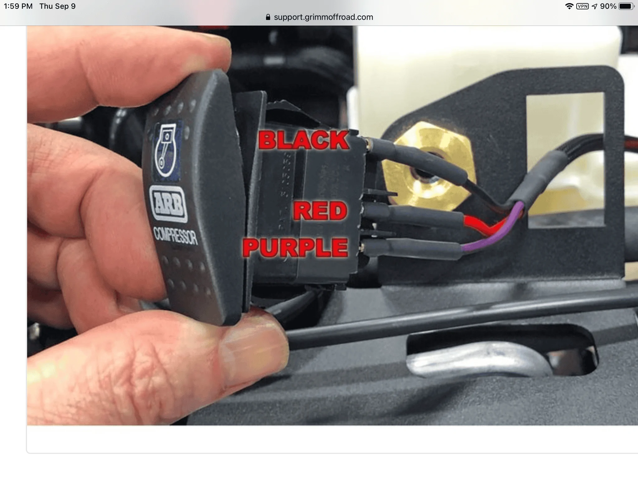 Jeep Wrangler JL Wiring Portable ARB compressor to Aux button?? IMG_1578