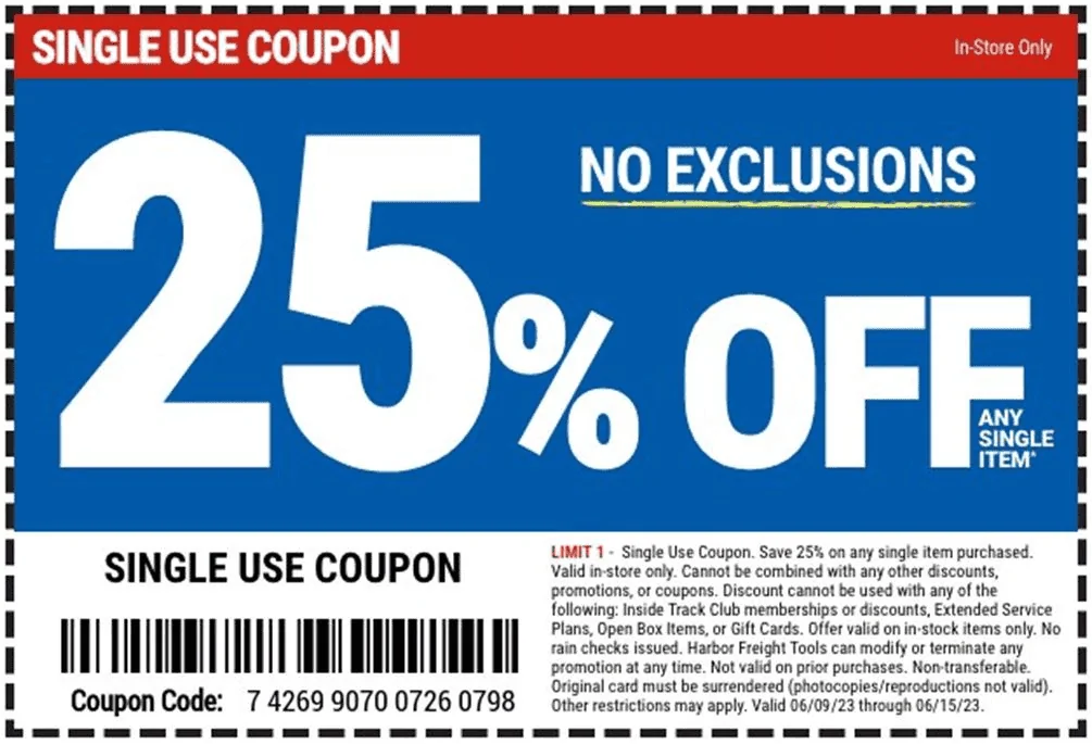 Jeep Wrangler JL Harbor Freight 25% off this weekend 1686329694964