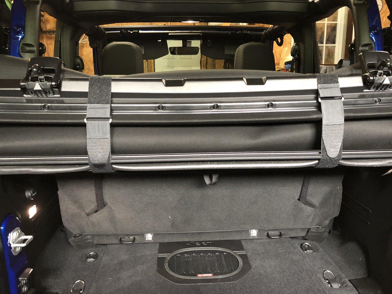 Jeep Wrangler JL 2 door soft top blocks view when down IMG_1056 2