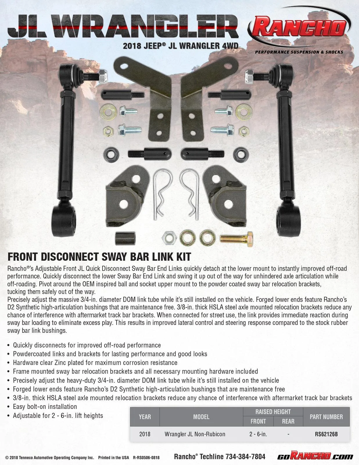 Jeep Wrangler JL New! Quick disconnects for the JL jl_rs62126b_sell