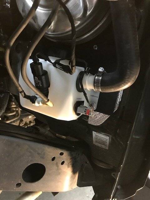 Jeep Wrangler JL Diesel Windshield Washer Reservoir Relocation IMG_6119