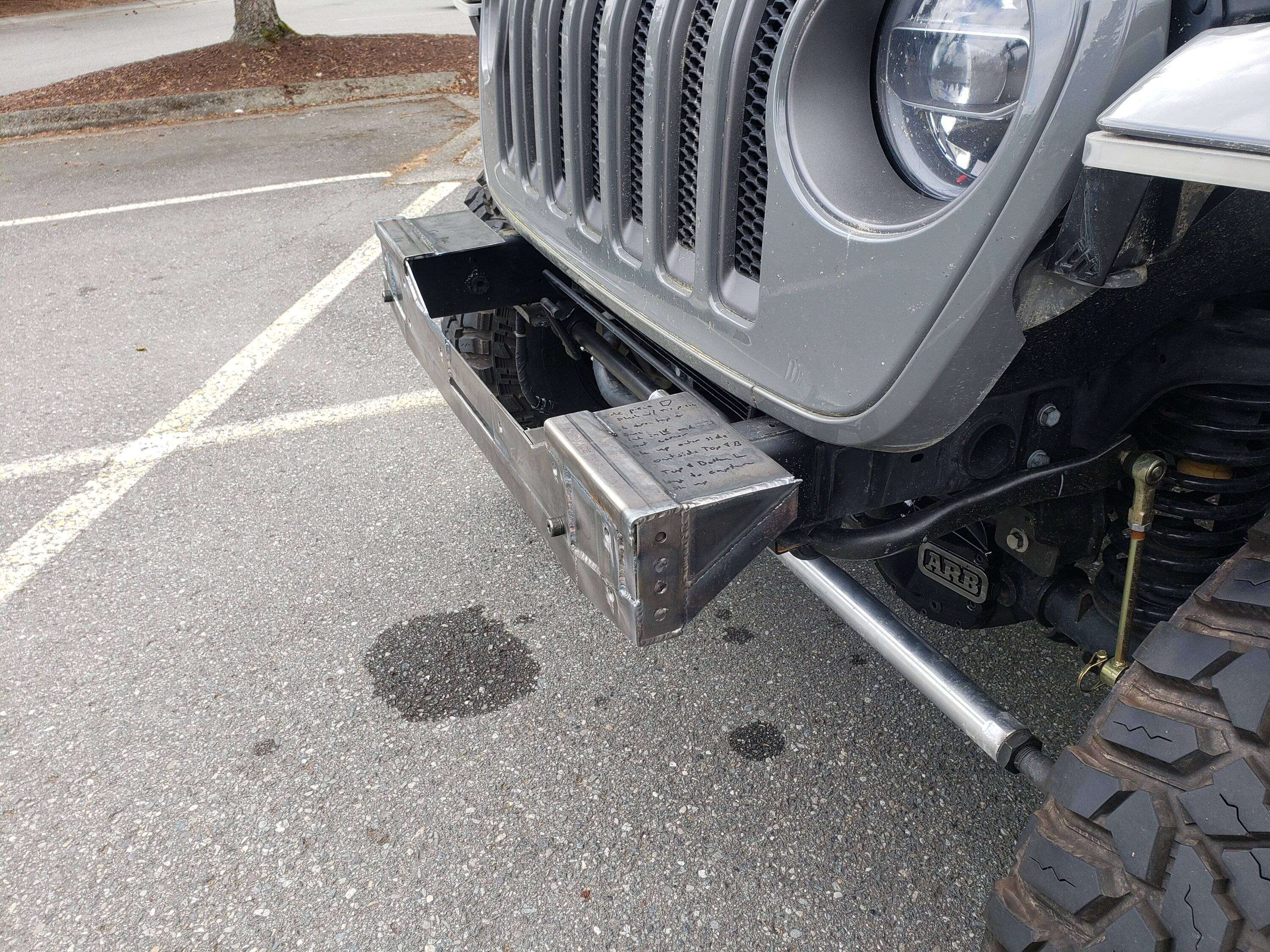 Jeep Wrangler JL DIY stubby front bumper project 20220716_165549