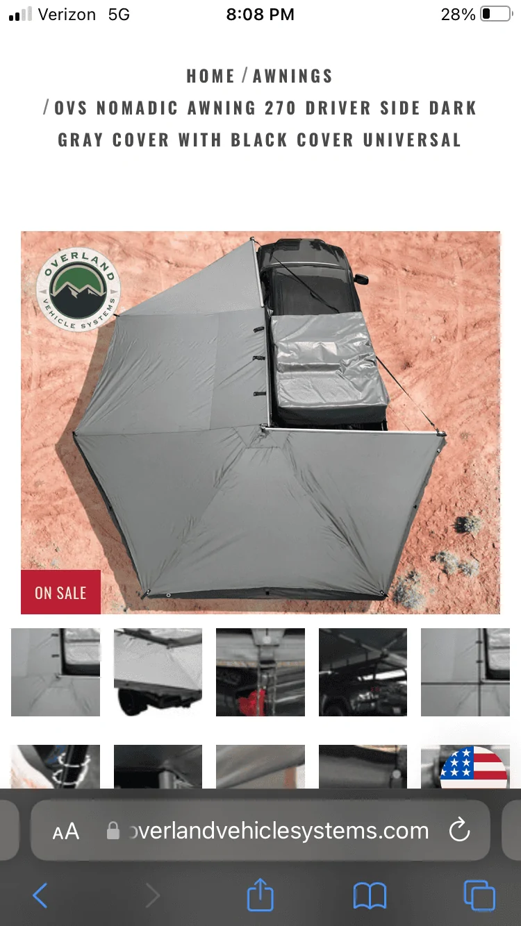 Jeep Wrangler JL SoCal OVS 270 awning IMG_0010
