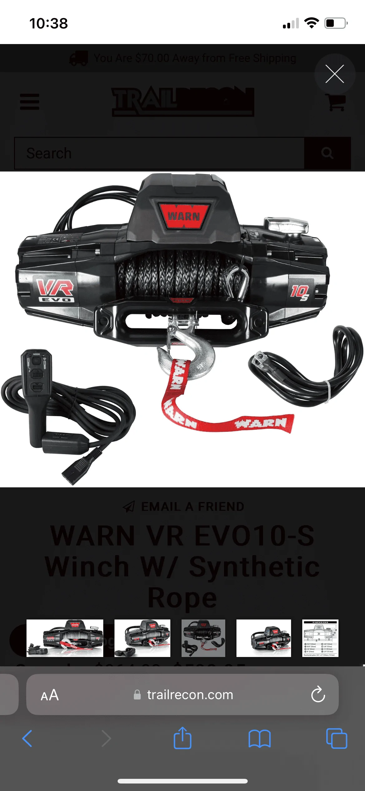 Jeep Wrangler JL Warn VR EVO 10-S Rope color IMG_2228