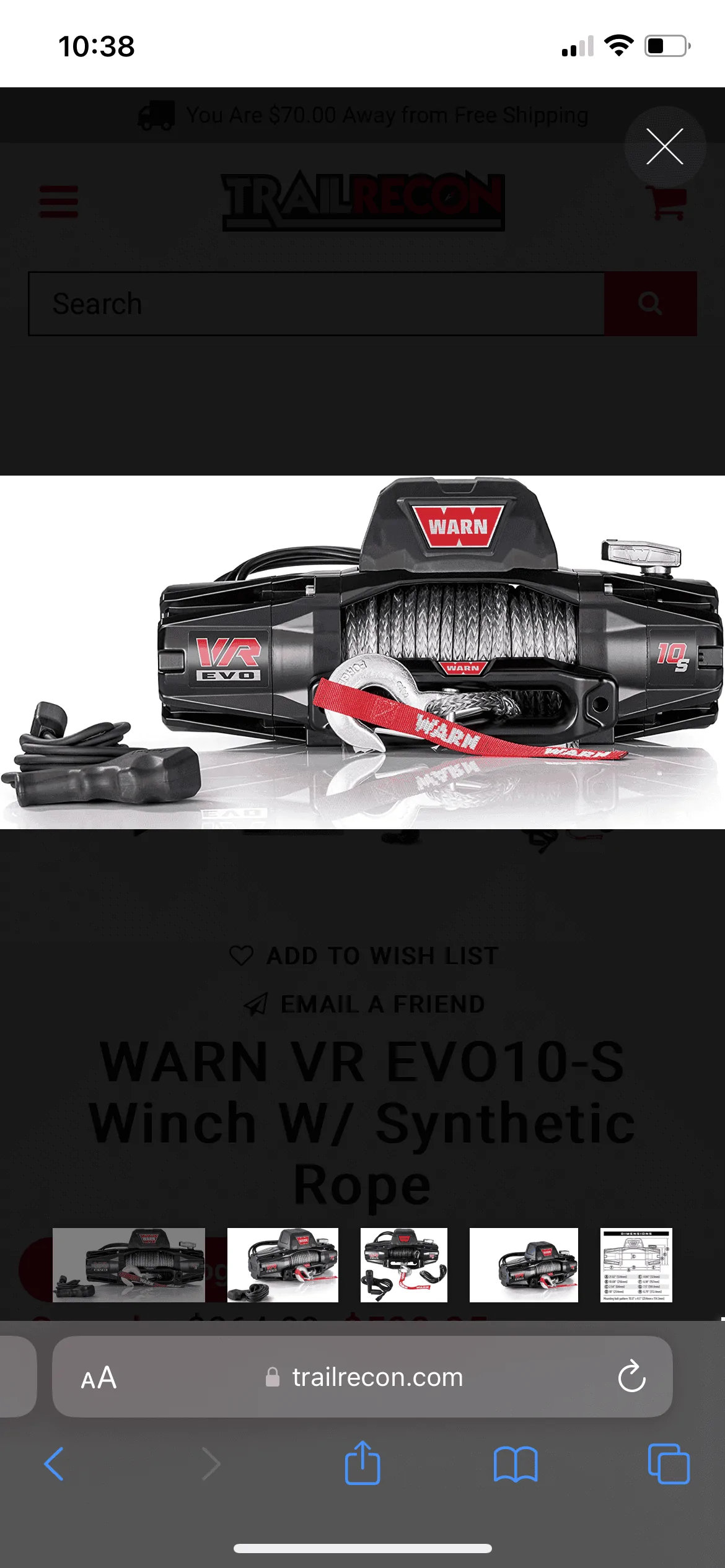 Jeep Wrangler JL Warn VR EVO 10-S Rope color IMG_2227