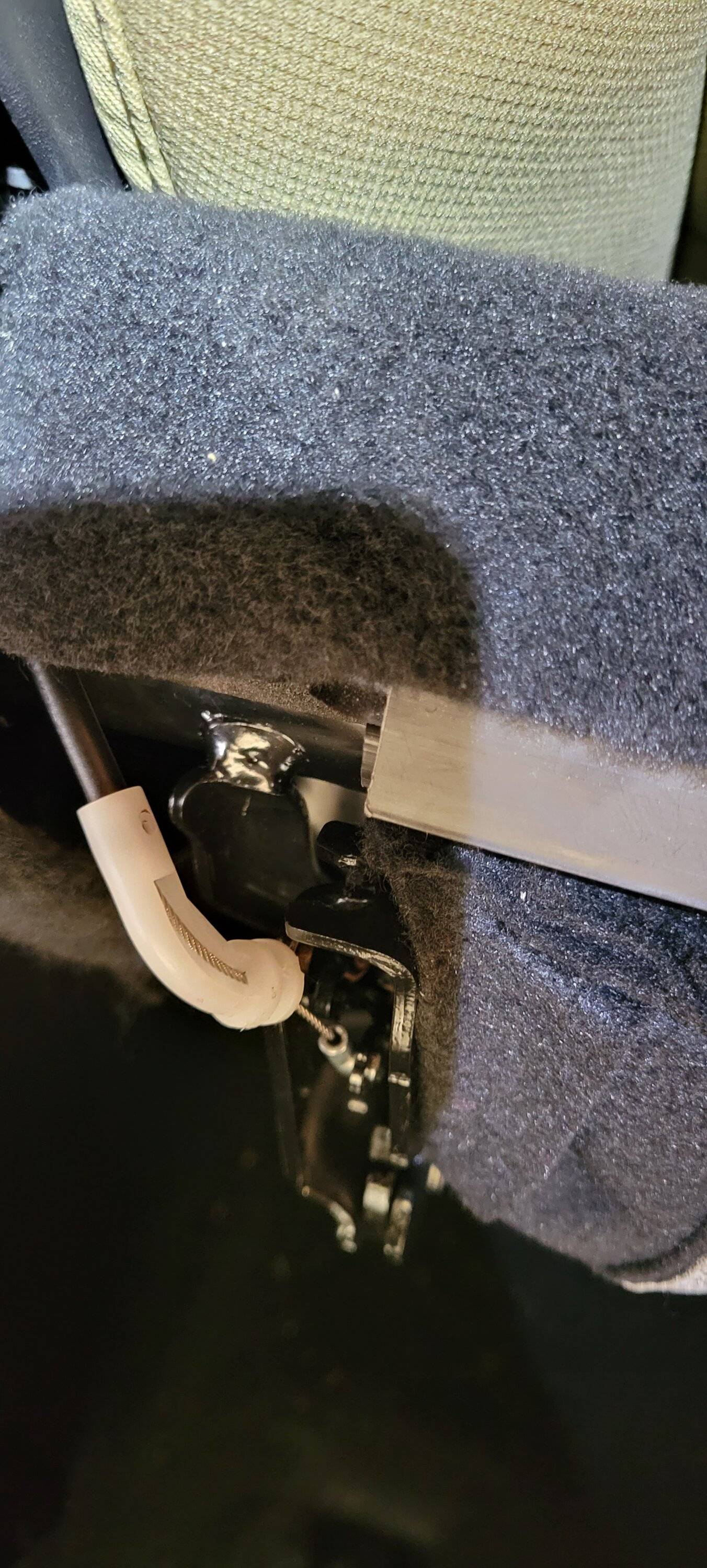 Jeep Wrangler JL Rear Seat Latch Won't Work 20230711_101946