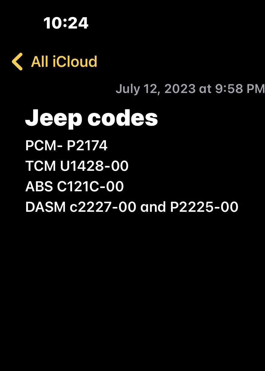 Jeep Wrangler JL URGENT: NEED HELP WITH CODES IMG_6646